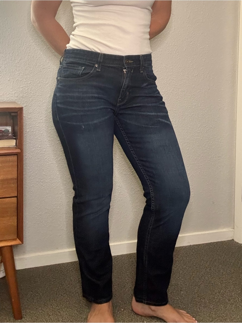 PAIGE Women's Blue Boot Cut Jeans